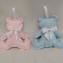 Sacchetto orso tessuto spugna fiocco gros grein.MIS.16X16 CM