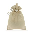 Sacchetto maxi tessuto rete con applicazione pizzo e cuore.CM15X22