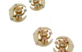 Orso resina su luna CON MAGNETE.ASS.2 CM.6