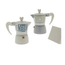 Moka mosaico in alluminio ,scatola compresa.ASS.2 H12CM