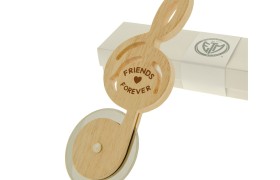 Tagliapizza chiave di violino legno,scatola compresa.CM18