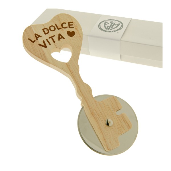 Tagliapizza chiave legno,scatola compresa.CM18