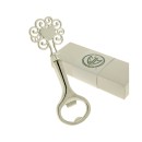 Apribottiglie metallo con cuore,scatola compresa.CM 11,5