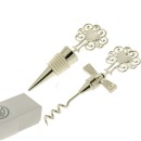 Set vino metallo con cuore,scatola compresa CM.12,5