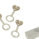 Apribottiglie metallo con inserti legno.ASS.3 CM11