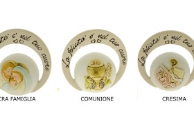 Icona resina"la felicità è nel tuo cuore" MIS.8CM