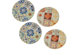 Sottobicchieri in porcellana .SET 4PZ DIAM.11CM