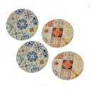 Sottobicchieri in porcellana .SET 4PZ DIAM.11CM