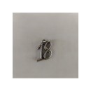 Ciondolo 18 ottone bagno argento.H2 CM MADE IN ITALY