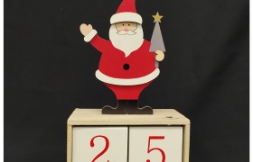 Calendario avvento in legno.Mis.11,5x6 H20