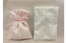 Sacchetto "Cloe" in raso con velo pois.MIS.10x14 CM