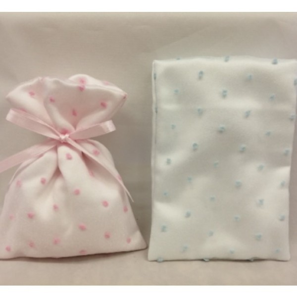 Sacchetto "Cloe" in raso con velo pois.MIS.10x14 CM