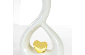 Vaso cuore porcellana MIS.11,5x5 H18CM scatola compresa.