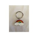 Portachiavi arcobaleno in metallo smaltato.CM 2X4