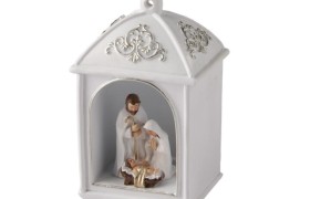 Natività resina lanterna H12 CM