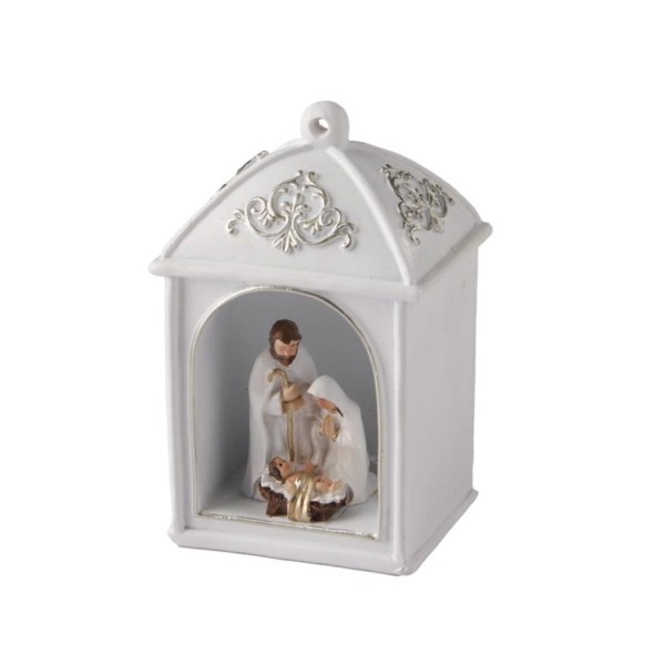 Natività resina lanterna H12 CM