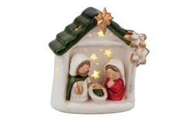 Natività porcellana con luce led.H12CM