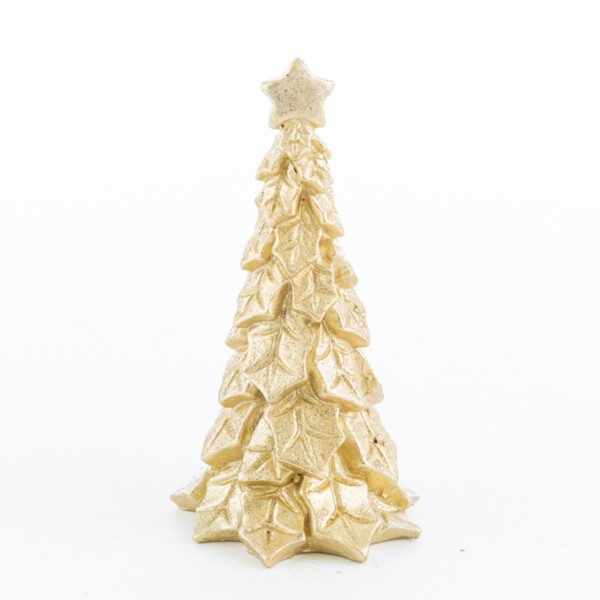 Albero in resina oro. CM 7.5x7.5 H 14