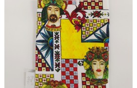 Sacchetto tessuto stampa" Sicilia".CM10x14