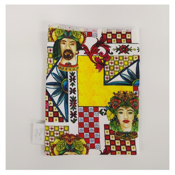 Sacchetto tessuto stampa" Sicilia".CM10x14