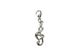 Charms chiave di violino in metallo con dettaglio strass. CM 3