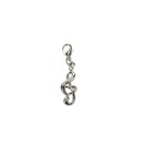 Charms chiave di violino in metallo con dettaglio strass. CM 3