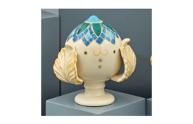 Pumo ceramica verde e blu. CM 12