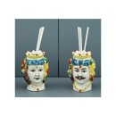Profumatore ceramica stile siciliano. CM 9