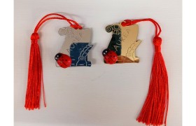 SET 6 Pergamena laurea plexi con magnete e nappa. CM 3.5