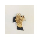 SET 24 Croce Sacra Famiglia in plexiglass e legno. CM 4