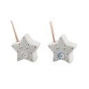 Profumatore stella ceramica con dettagli ciuccio rosa o azzurro e luce LED. CM 9 CON BOX
