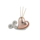 Profumatore ceramica con dettaglio rose gold. CM 14x7