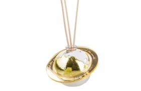 Profumatore globo resina e plexiglass con dettagli oro. CM 6