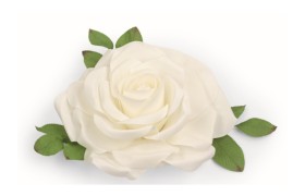 Rosa bianca lattice da appendere o da appoggio DIAM.50
