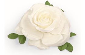 Rosa bianca lattice da appendere o da appoggio DIAM.70
