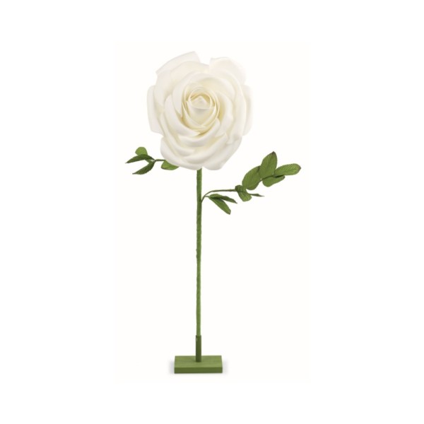 Rosa bianca lattice con stelo D.30 H.77