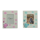 Portafoto MDF  decoro elefantino .Mis.7x10 cm