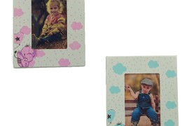 Portafoto MDF  decoro elefantino .Mis.10x15 cm