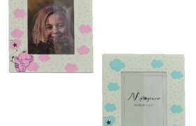 Portafoto MDF decoro elefantino. Mis.13. X 18