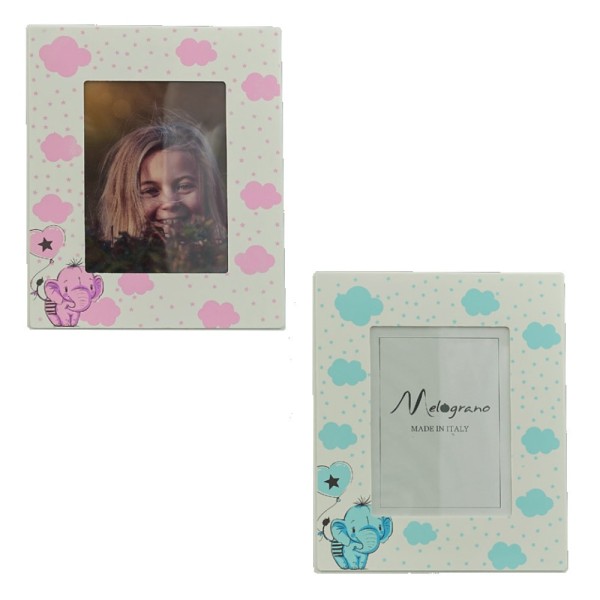 Portafoto MDF decoro elefantino. Mis.13. X 18