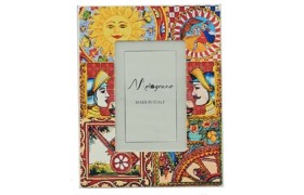 Portafoto MDF decoro Sicilia. Mis.10x15 cm
