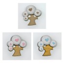SET 12 PZ albero legno con inserti in gesso.