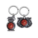 Portachiavi in ottone ricoperto in argento e bussola.Mis.5x4 circa MADE IN ITALY