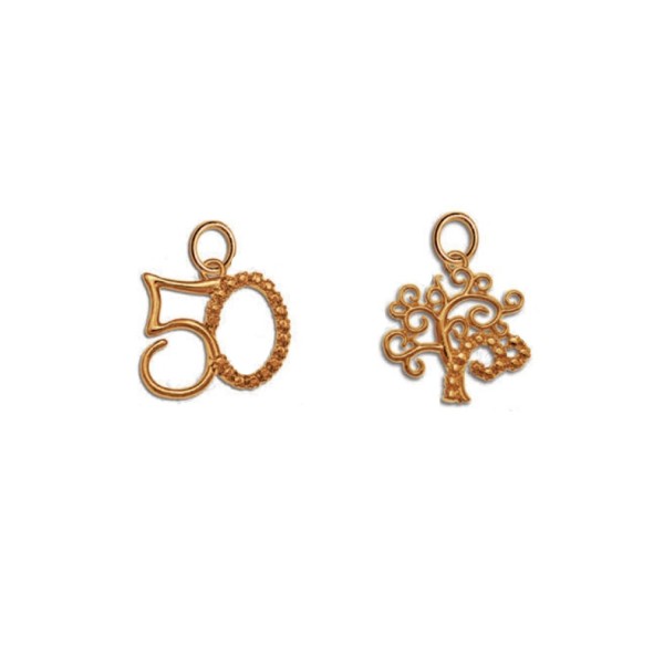 Ciondolo ottone ricoperto in oro.Mis.2,5x2,5 cm MADE IN ITALY