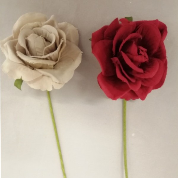 Rosa in alcantara Diam.6 cm