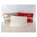 Pochette in vernice lucida con cerniera bianca. CM 20x12