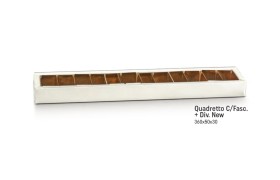 Scatola per degustazione confetti a 12 scomparti con interno oro ed esterno pvc. CM 36x5 H 3