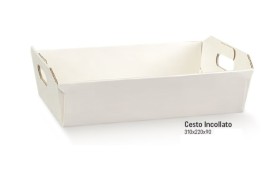 Vassoio bianco con foro CM 31x22 H 9