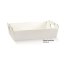 Vassoio bianco con foro CM 31x22 H 9