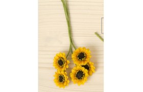Girasoli in tessuto Mazzo da PZ6 DIAM.2,5CM